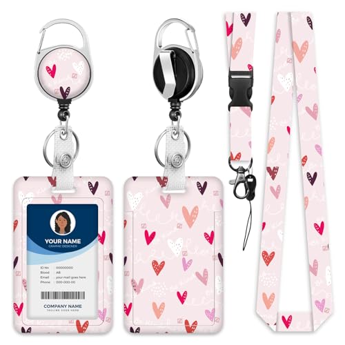 Cosmeria Lanyard Set Mit Ausweishülle Und Einziehbarem Schlüsselanhänger, Kartenhülle Mit Band, Vielseitig Und Stilvoll, Krankenschwester Zubehör Cosmeria Lanyard Set Mit Ausweishülle Und Einziehbarem Schlüsselanhänger, Kartenhülle Mit Band, Vielseitig Und Stilvoll, Krankenschwester Zubehör von Cosmeria