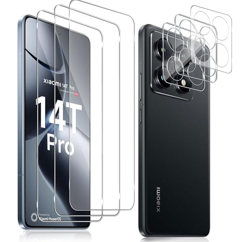Cosmeria Schutzfolie Für Xiaomi 14T Pro 3 Stück Panzerglas + 3 Stück Kameraschutz 9H Härte Anti-Fingerabdruck Hohe Transparenz Anti-Bläschen Kratzfest HD-Klar Cosmeria Schutzfolie Für Xiaomi 14T Pro 3 Stück Panzerglas + 3 Stück Kameraschutz 9H Härte Anti-Fingerabdruck Hohe Transparenz Anti-Bläschen Kratzfest HD-Klar von Cosmeria