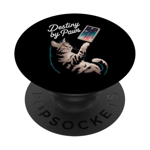 Destiny by Paws Katze Tarot-Design PopSockets Klebender PopGrip Destiny by Paws Katze Tarot-Design PopSockets Klebender PopGrip von Cosmic Cat Creations