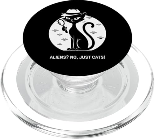 Detektivkatze Alien Mystery Design PopSockets PopGrip für MagSafe Detektivkatze Alien Mystery Design PopSockets PopGrip für MagSafe von Cosmic Cat Creations
