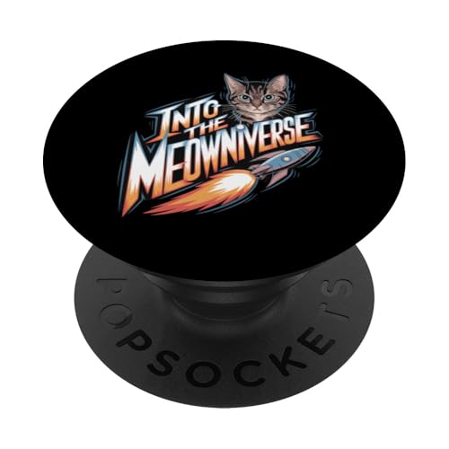 Into the Meowniverse Cat Design PopSockets Klebender PopGrip Into the Meowniverse Cat Design PopSockets Klebender PopGrip von Cosmic Cat Creations