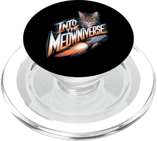 Into the Meowniverse Cat Design PopSockets PopGrip für MagSafe Into the Meowniverse Cat Design PopSockets PopGrip für MagSafe von Cosmic Cat Creations