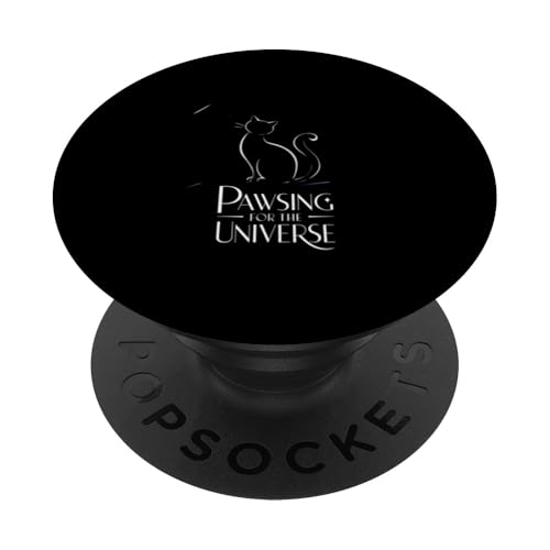 Katzendesign „Auf der Suche nach dem Universum“ PopSockets Klebender PopGrip Katzendesign „Auf der Suche nach dem Universum“ PopSockets Klebender PopGrip von Cosmic Cat Creations