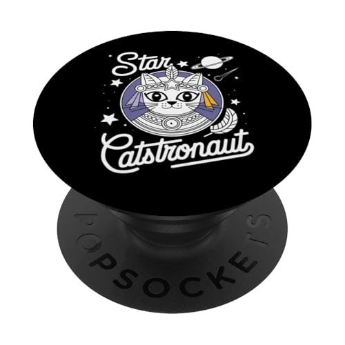Raumdesign von Star Catstronaut PopSockets Klebender PopGrip Raumdesign von Star Catstronaut PopSockets Klebender PopGrip von Cosmic Cat Creations