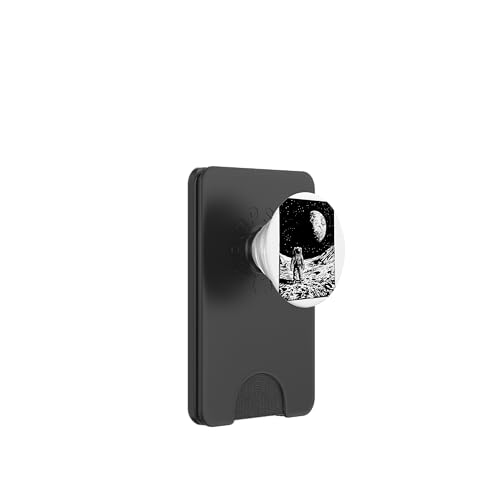 Astronaut Mond Weltraum Kunstwerk Planeten PopSockets PopWallet für MagSafe von Cosmic Landscape and Astronaut Artwork