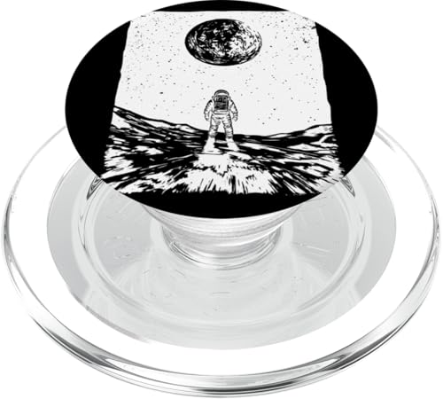 Astronaut blickt auf den Mond Weltraum und die Galaxie Exploration PopSockets PopGrip für MagSafe Astronaut blickt auf den Mond Weltraum und die Galaxie Exploration PopSockets PopGrip für MagSafe von Cosmic Landscape and Astronaut Artwork