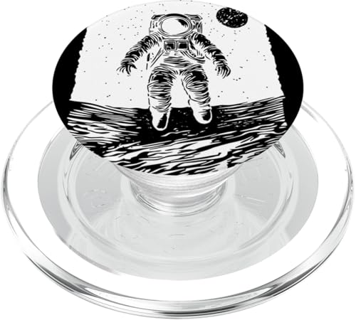 Astronaut schwebt im Weltraum Sci-Fi Ästhetik PopSockets PopGrip für MagSafe von Cosmic Landscape and Astronaut Artwork