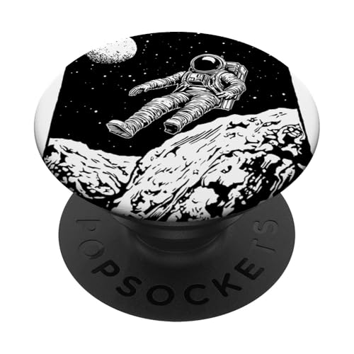 Futuristischer Astronaut schwebt im Weltraum PopSockets Klebender PopGrip von Cosmic Landscape and Astronaut Artwork
