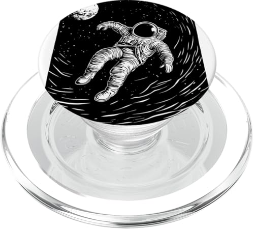 Futuristischer Astronaut schwebt im Weltraum PopSockets PopGrip für MagSafe von Cosmic Landscape and Astronaut Artwork