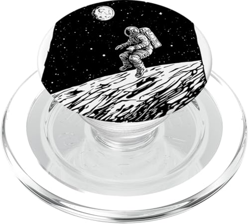 Futuristischer Astronaut schwebt im Weltraum PopSockets PopGrip für MagSafe von Cosmic Landscape and Astronaut Artwork