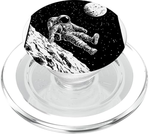 Futuristischer Astronaut schwebt im Weltraum PopSockets PopGrip für MagSafe von Cosmic Landscape and Astronaut Artwork