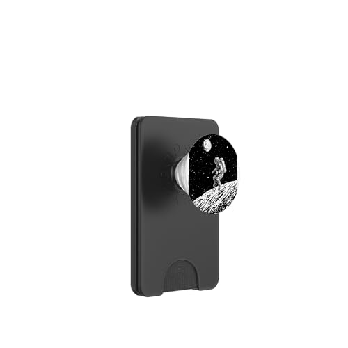 Futuristischer Astronaut schwebt im Weltraum PopSockets PopWallet für MagSafe von Cosmic Landscape and Astronaut Artwork