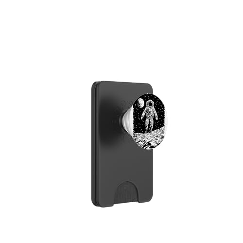 Futuristischer Astronaut schwebt im Weltraum PopSockets PopWallet für MagSafe von Cosmic Landscape and Astronaut Artwork