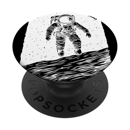 Futuristischer Astronaut schwebt im Weltraum Sci-Fi Ästhetik PopSockets Klebender PopGrip von Cosmic Landscape and Astronaut Artwork