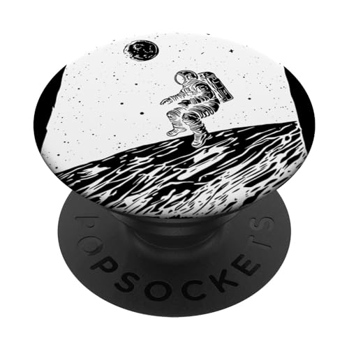 Futuristischer Astronaut schwebt im Weltraum Sci-Fi Ästhetik PopSockets Klebender PopGrip von Cosmic Landscape and Astronaut Artwork
