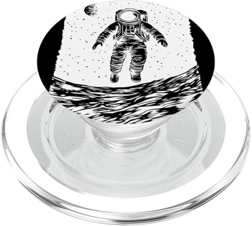 Futuristischer Astronaut schwebt im Weltraum Sci-Fi Ästhetik PopSockets PopGrip für MagSafe von Cosmic Landscape and Astronaut Artwork