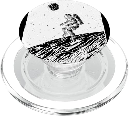 Futuristischer Astronaut schwebt im Weltraum Sci-Fi Ästhetik PopSockets PopGrip für MagSafe von Cosmic Landscape and Astronaut Artwork