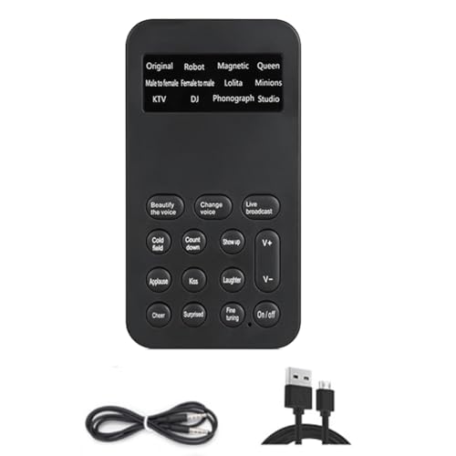 Cosmin S9 Voice Changer 12-Stimmen-Modulator mit Einstellbaren Stimmenfunktionen für Telefon, Computer, Soundkarte und Mikrofon. Einfach zu Bedienen und Langlebig Verarbeitet. von Cosmin