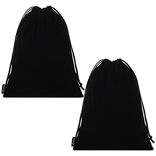 Cosmos Set mit 2 hochwertigen Kopfhörertaschen Kopfhörer-Beuteln mit Kordelzug, Schwarz von Cosmos