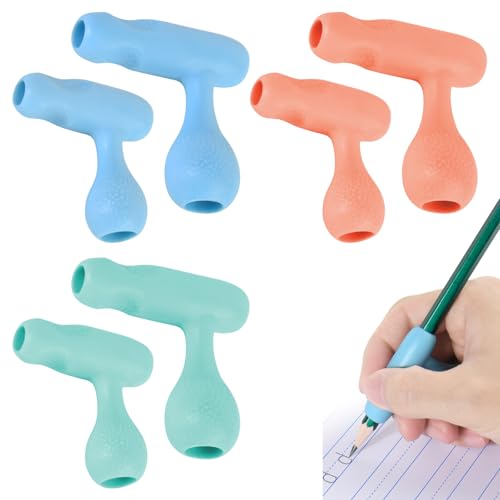 Kosmos® 2 Sets/6 St. 3 Größen sortiert Farben Pencil Grips Universal Ergonomische Schreibhilfe (Stil 1) von Cosmos