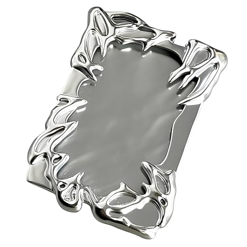 Kpop Photocard Holder Galvanisieren Kunststoffe Unregelmäßig Rahmen Photocard Holder Silberner Chrom-Kartenhülle Y2K Ausweishülle Kartenhalter Ausweis Photo Card Holder mit 3D Design von Cosswe