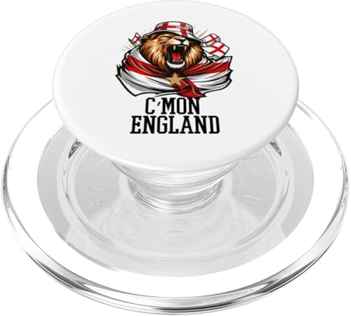 C'mon England Flagge Löwe Roar Euro Fußball Löwin PopSockets PopGrip für MagSafe C'mon England Flagge Löwe Roar Euro Fußball Löwin PopSockets PopGrip für MagSafe von Coto7