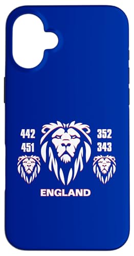 England Löwenköpfe Euro Fußball rote Umrisse Löwin Hülle für iPhone 16 Plus von Coto7