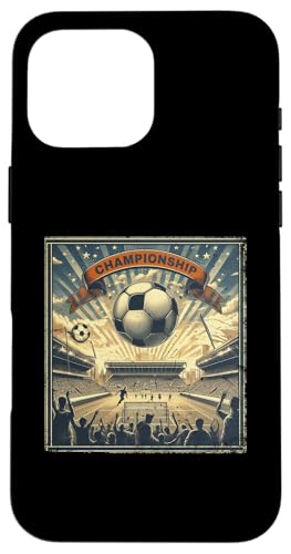 Retro Stadion Poster Euro Fußball Löwin Hülle für iPhone 16 Pro Max von Coto7