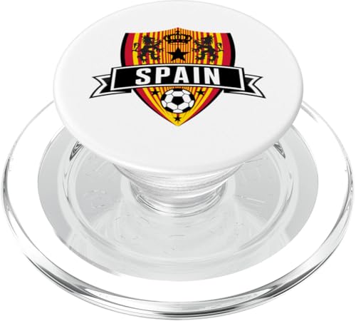 Spanien Flagge Badge Euro Fußball und Sterne PopSockets PopGrip für MagSafe Spanien Flagge Badge Euro Fußball und Sterne PopSockets PopGrip für MagSafe von Coto7