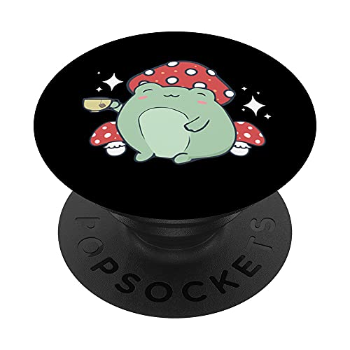 Cottagecore Aesthetic Kawaii Frosch trinkt Tee Pilzkopf PopSockets mit austauschbarem PopGrip Cottagecore Aesthetic Kawaii Frosch trinkt Tee Pilzkopf PopSockets mit austauschbarem PopGrip von Cottagecore Aesthetic Clothes Alt Indie Goblincore