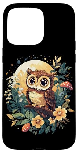 Eule auf Zweig mit Blätter auf Baum Eulen Cottagecore Hülle für iPhone 15 Pro Max Eule auf Zweig mit Blätter auf Baum Eulen Cottagecore Hülle für iPhone 15 Pro Max von Cottagecore Eulen Designs für Frühling und Herbst