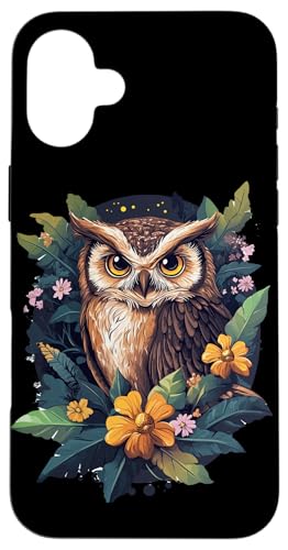 Eule auf Zweig mit Blätter auf Baum Eulen Cottagecore Hülle für iPhone 16 Plus Eule auf Zweig mit Blätter auf Baum Eulen Cottagecore Hülle für iPhone 16 Plus von Cottagecore Eulen Designs für Frühling und Herbst