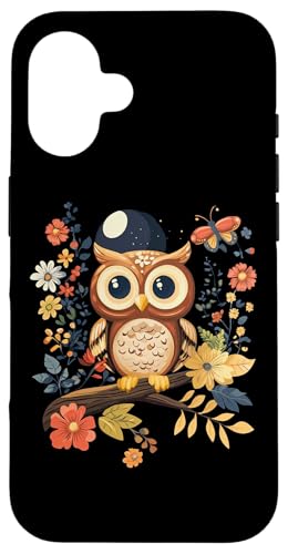 Eule auf Zweig mit Blätter auf Baum Eulen Cottagecore Hülle für iPhone 16 Eule auf Zweig mit Blätter auf Baum Eulen Cottagecore Hülle für iPhone 16 von Cottagecore Eulen Designs für Frühling und Herbst