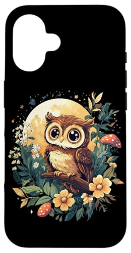 Eule auf Zweig mit Blätter auf Baum Eulen Cottagecore Hülle für iPhone 16 Eule auf Zweig mit Blätter auf Baum Eulen Cottagecore Hülle für iPhone 16 von Cottagecore Eulen Designs für Frühling und Herbst