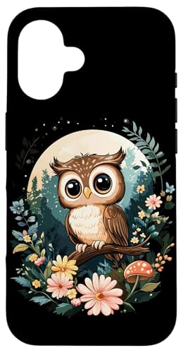 Eule auf Zweig mit Blätter auf Baum Eulen Cottagecore Hülle für iPhone 16 Eule auf Zweig mit Blätter auf Baum Eulen Cottagecore Hülle für iPhone 16 von Cottagecore Eulen Designs für Frühling und Herbst