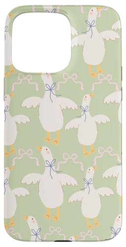 Niedliche Cottagecore-Blumen und Gänse pastellrosa Schleife Hülle für iPhone 15 Pro Max Niedliche Cottagecore-Blumen und Gänse pastellrosa Schleife Hülle für iPhone 15 Pro Max von Cottagecore and Nature tees
