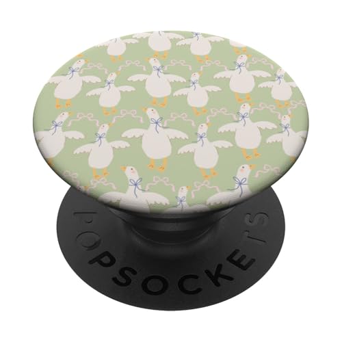Niedliche Cottagecore-Blumen und Gänse pastellrosa Schleife PopSockets Klebender PopGrip Niedliche Cottagecore-Blumen und Gänse pastellrosa Schleife PopSockets Klebender PopGrip von Cottagecore and Nature tees