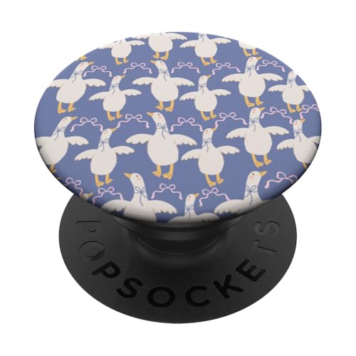 Niedliche Cottagecore-Blumen und Gänse pastellrosa Schleife PopSockets Klebender PopGrip Niedliche Cottagecore-Blumen und Gänse pastellrosa Schleife PopSockets Klebender PopGrip von Cottagecore and Nature tees