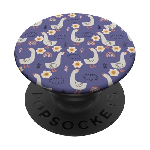 Niedlicher Cottagecore-Blumen-Regenbogen- und Gänse-Pastelldruck PopSockets Klebender PopGrip Niedlicher Cottagecore-Blumen-Regenbogen- und Gänse-Pastelldruck PopSockets Klebender PopGrip von Cottagecore and Nature tees