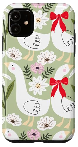 Niedlicher Cottagecore-Blumen- und Gänse-Pastelldruck Hülle für iPhone 11 Niedlicher Cottagecore-Blumen- und Gänse-Pastelldruck Hülle für iPhone 11 von Cottagecore and Nature tees