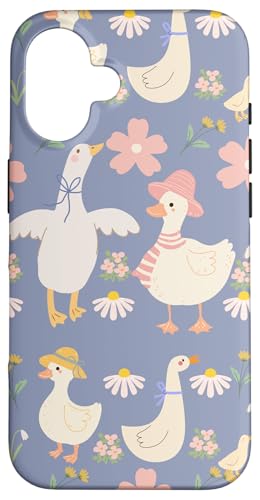 Niedlicher Cottagecore-Blumen- und Gänse-Pastelldruck Hülle für iPhone 16 Niedlicher Cottagecore-Blumen- und Gänse-Pastelldruck Hülle für iPhone 16 von Cottagecore and Nature tees