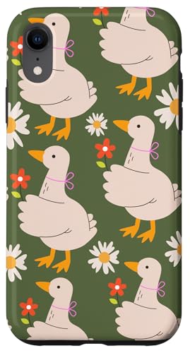 Niedlicher Cottagecore-Blumen- und Gänse-Pastelldruck Hülle für iPhone XR Niedlicher Cottagecore-Blumen- und Gänse-Pastelldruck Hülle für iPhone XR von Cottagecore and Nature tees