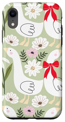 Niedlicher Cottagecore-Blumen- und Gänse-Pastelldruck Hülle für iPhone XR Niedlicher Cottagecore-Blumen- und Gänse-Pastelldruck Hülle für iPhone XR von Cottagecore and Nature tees