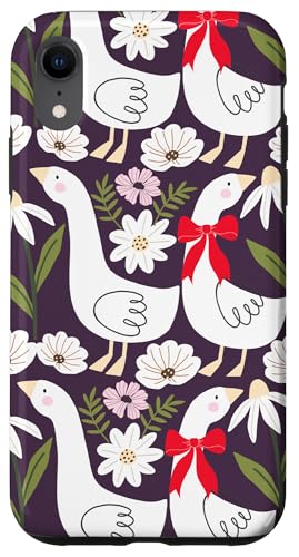 Niedlicher Cottagecore-Blumen- und Gänse-Pastelldruck Hülle für iPhone XR Niedlicher Cottagecore-Blumen- und Gänse-Pastelldruck Hülle für iPhone XR von Cottagecore and Nature tees