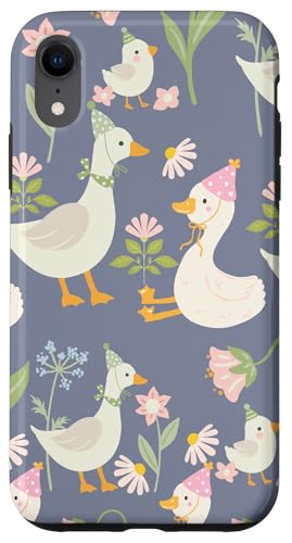 Niedlicher Cottagecore-Blumen- und Gänse-Pastelldruck Hülle für iPhone XR Niedlicher Cottagecore-Blumen- und Gänse-Pastelldruck Hülle für iPhone XR von Cottagecore and Nature tees