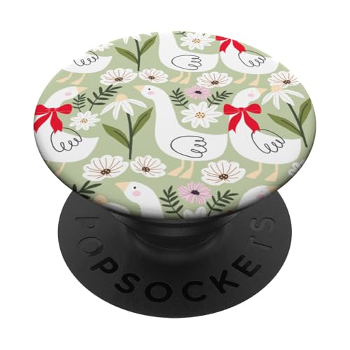Niedlicher Cottagecore-Blumen- und Gänse-Pastelldruck PopSockets Klebender PopGrip Niedlicher Cottagecore-Blumen- und Gänse-Pastelldruck PopSockets Klebender PopGrip von Cottagecore and Nature tees