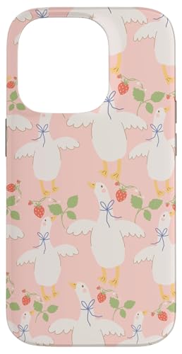 Niedlicher Cottagecore Erdbeerblumen und Gänse Pastelldruck Hülle für iPhone 14 Pro Niedlicher Cottagecore Erdbeerblumen und Gänse Pastelldruck Hülle für iPhone 14 Pro von Cottagecore and Nature tees