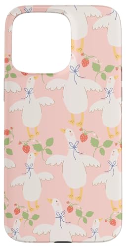 Niedlicher Cottagecore Erdbeerblumen und Gänse Pastelldruck Hülle für iPhone 15 Pro Max Niedlicher Cottagecore Erdbeerblumen und Gänse Pastelldruck Hülle für iPhone 15 Pro Max von Cottagecore and Nature tees