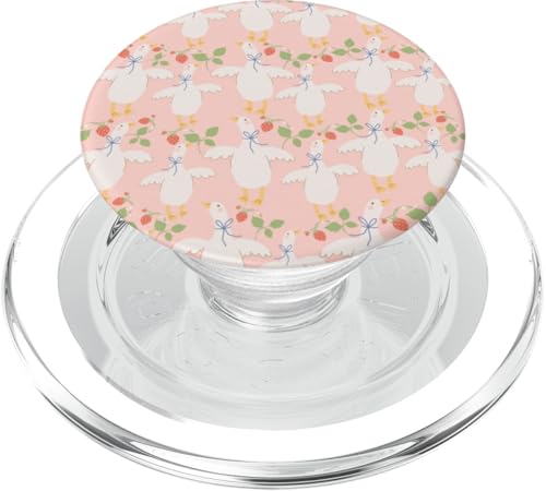 Niedlicher Cottagecore Erdbeerblumen und Gänse Pastelldruck PopSockets PopGrip für MagSafe Niedlicher Cottagecore Erdbeerblumen und Gänse Pastelldruck PopSockets PopGrip für MagSafe von Cottagecore and Nature tees