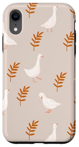 Niedlicher Cottagecore Gänse und Blattdruck Hülle für iPhone XR Niedlicher Cottagecore Gänse und Blattdruck Hülle für iPhone XR von Cottagecore and Nature tees